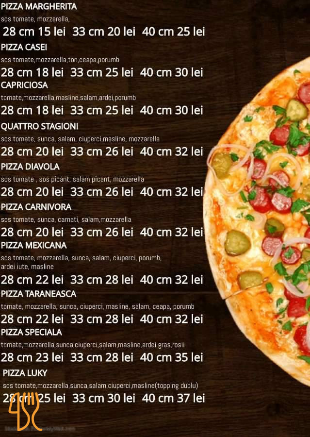 Ciufu Pizza Meniu