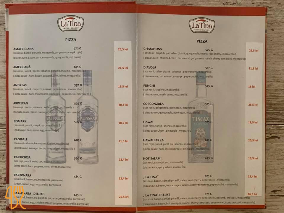 La Tina Bistro Meniu