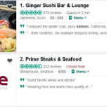 Ginger Sushi Lounge Meniu