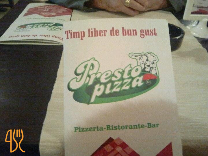 Restaurant Presto Pizza Meniu