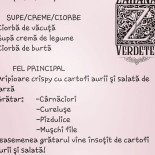 Zahana Verdetei Bucuresti Meniu