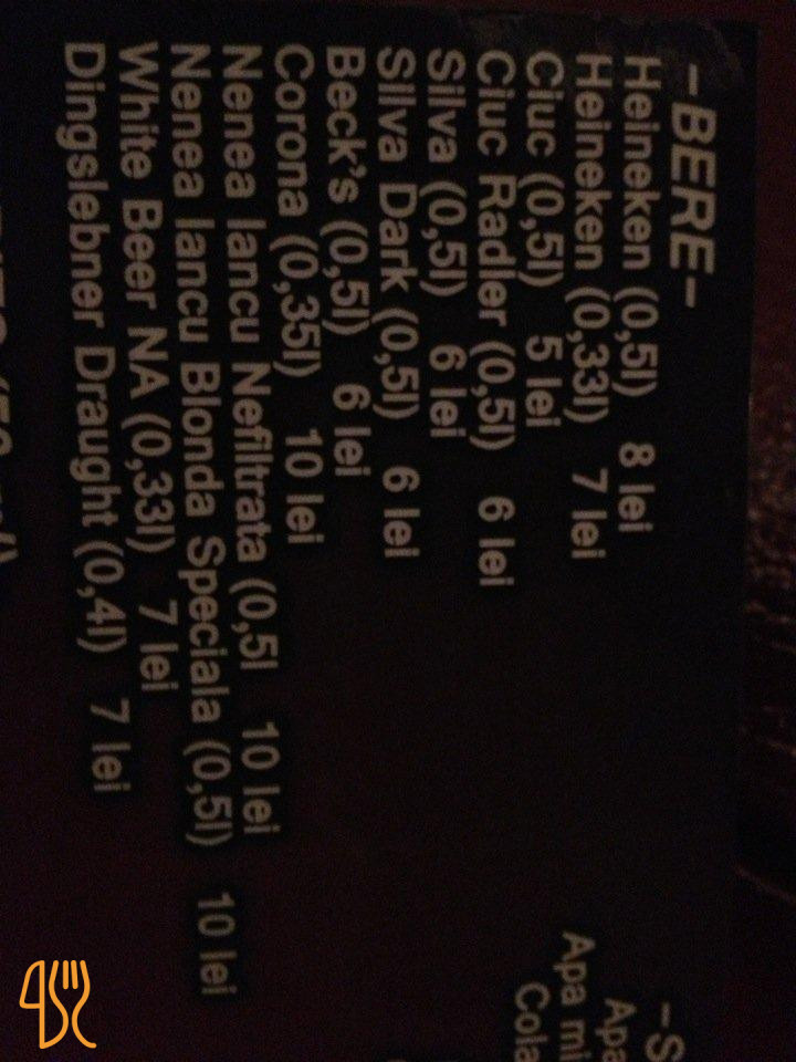 Fri Kultur Aka Trei Bețivi Meniu