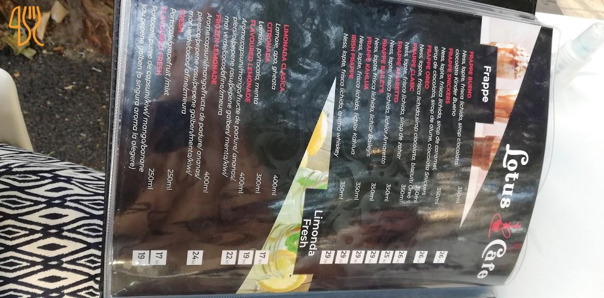 Lotus Cafe Meniu