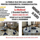 Chelneri, Ospatari, Picoli, Ursitoare. Meniu