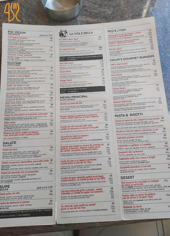Colin's Gastro Pub Meniu