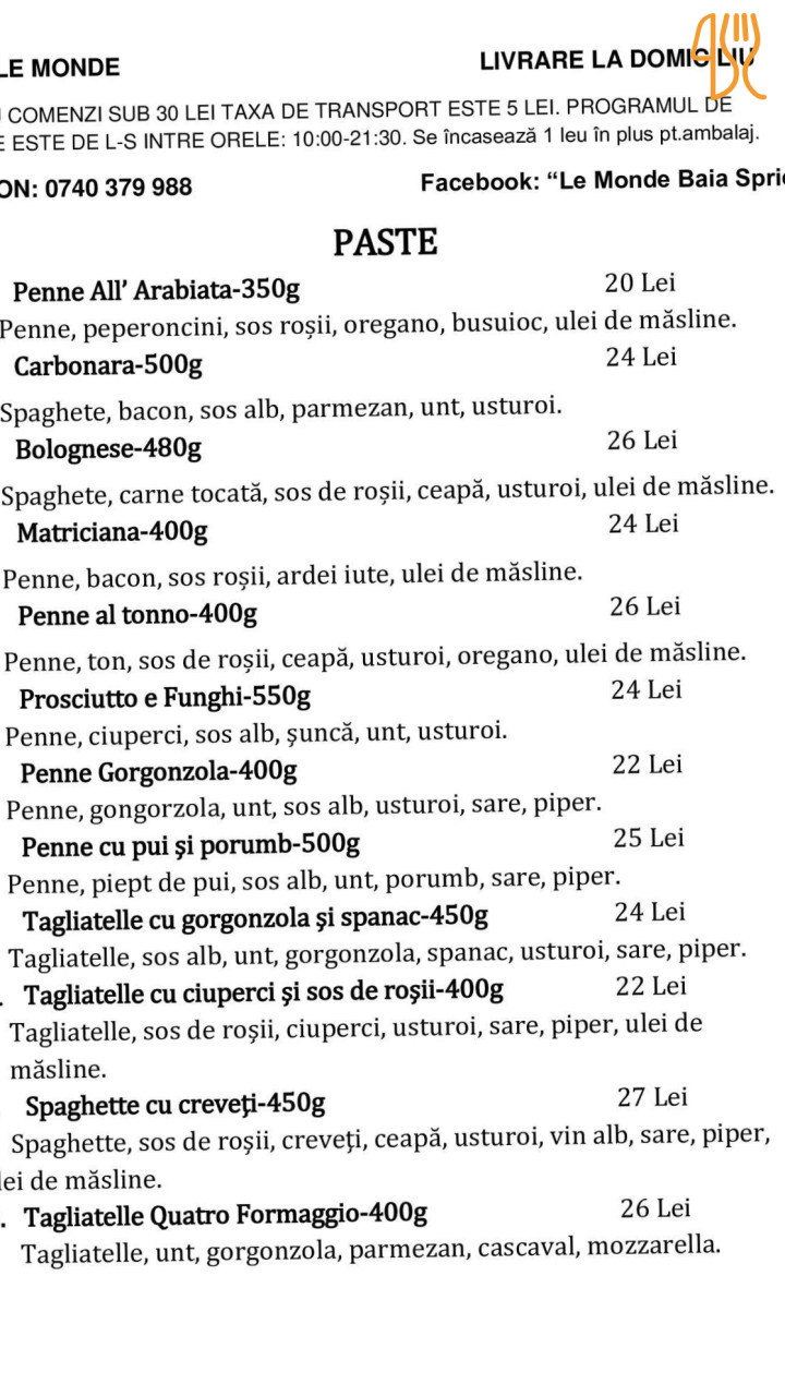 Le Monde Meniu