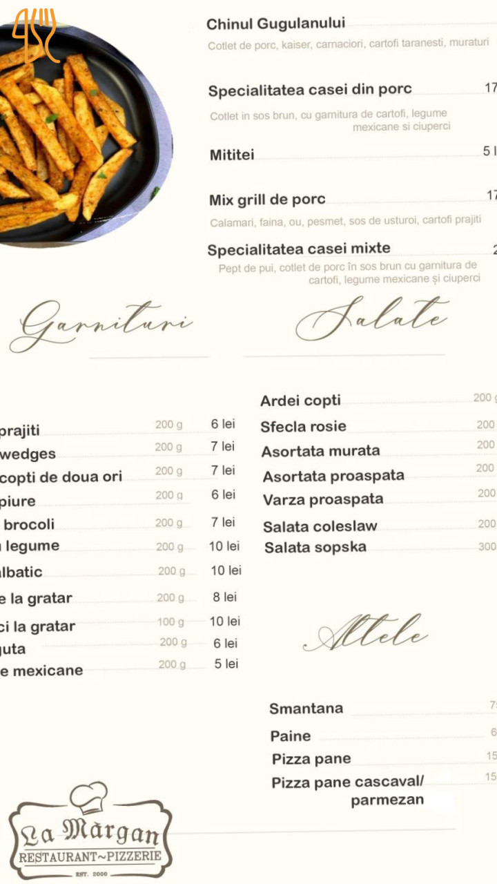 La Margan Meniu