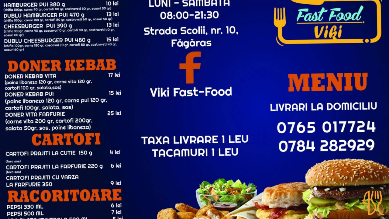 Viki Fast-food Meniu