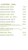 La Pietonal menu