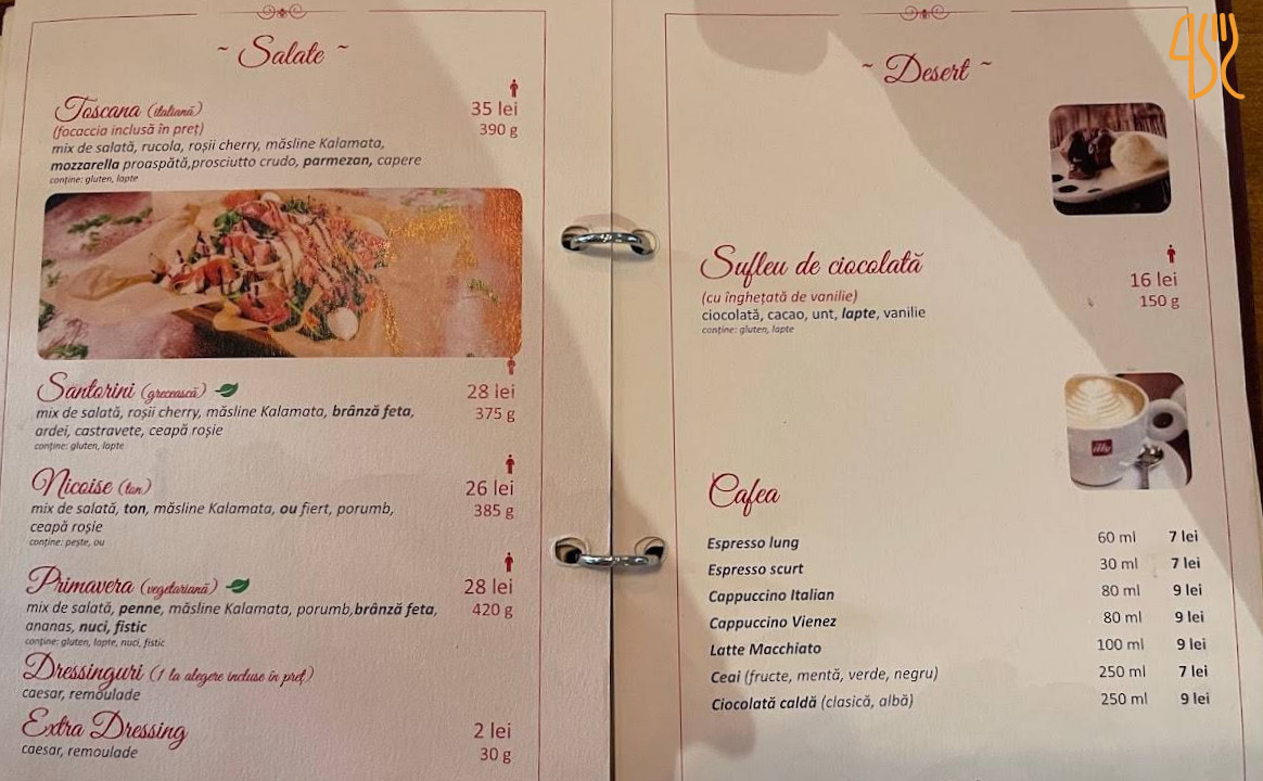 Pizzeria Al Forno Centru Meniu