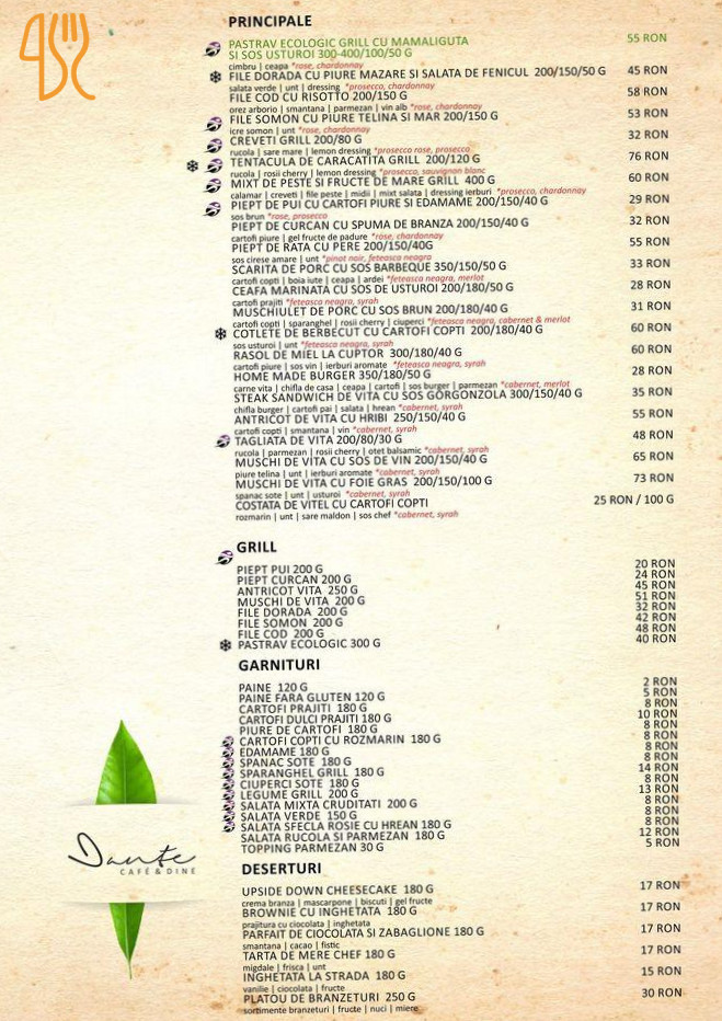 Dante Cafe & Dine Carte