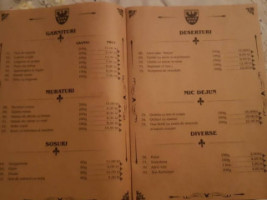 Taverna Dogarilor menu