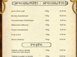 La Costică menu