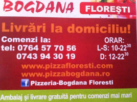 Pizza Bogdana menu