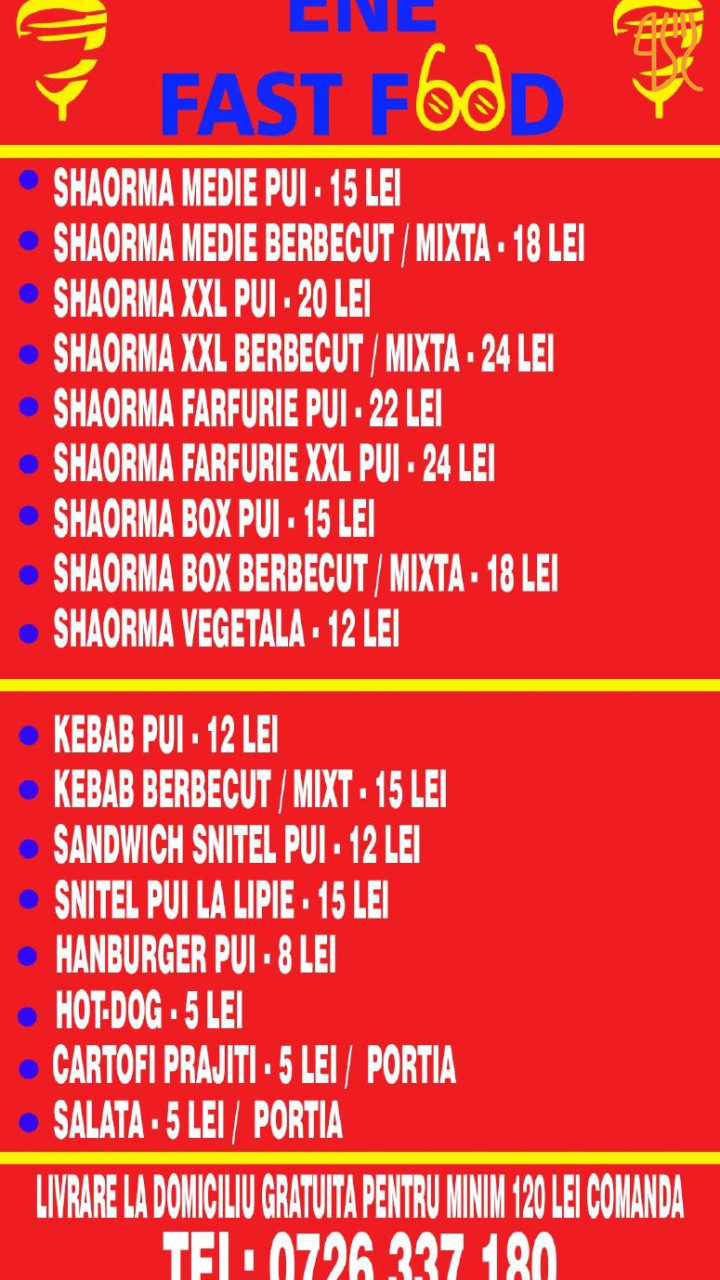 Ene Fast Food Meniu