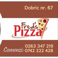 Fred's Pizza menu