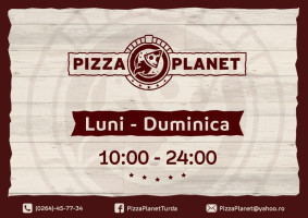 Pizza Planet Turda menu