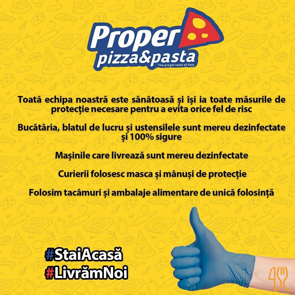 Proper Pizza Drăgășani Meniu