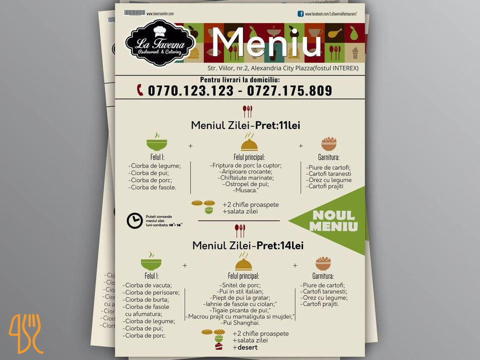 Taverna Viilor Meniu