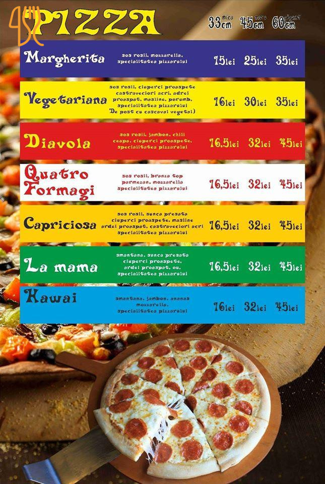 Pizza Roma Meniu