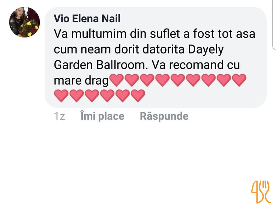 Dayely Garden Ballroom Meniu