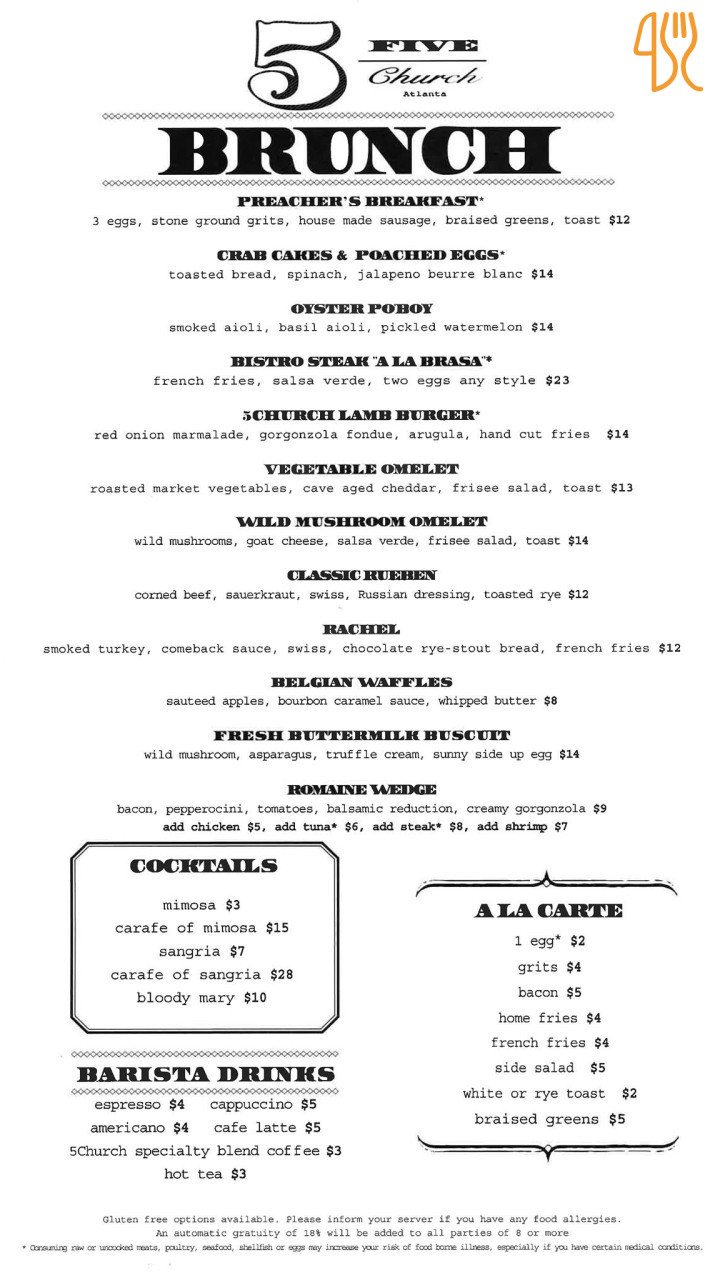 Pizza James Mood Carta