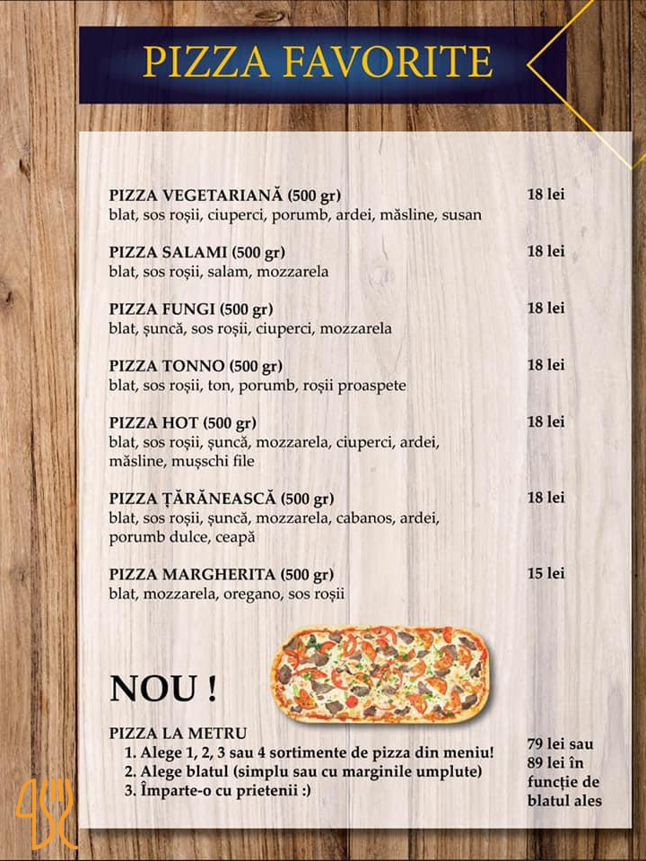 Pizzeria Paparazzi Carta