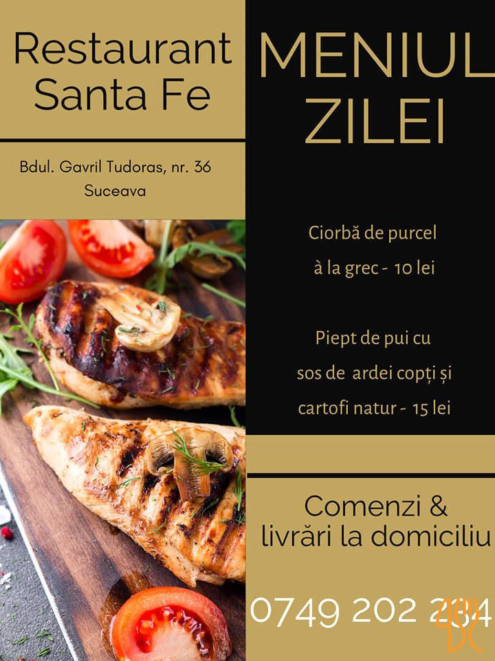 Pensiunea Santa Fe Meniu