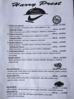 Harry Prest menu