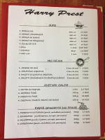 Harry Prest menu