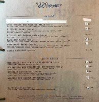 Tipografia menu