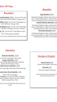 Quattro Stagioni menu