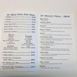 Team Pub Speisekarte